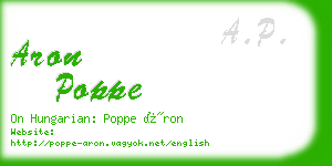 aron poppe business card